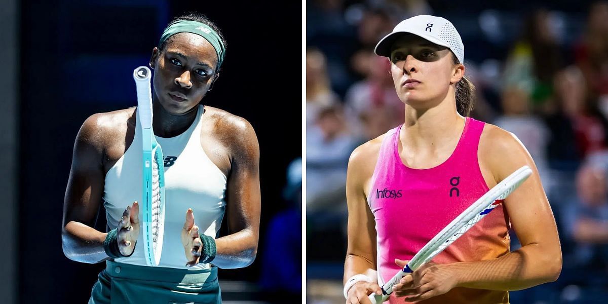 Coco Gauff (left), Iga Swiatek (right), Sources: Getty