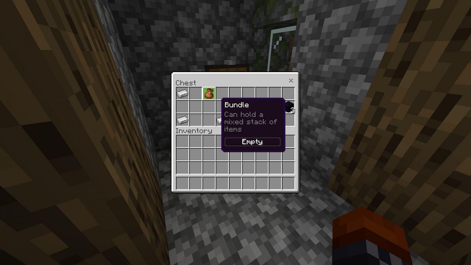 Bundles can now be found as chest loot in villages (Image via Sportskeeda Gaming/Mojang Studios)