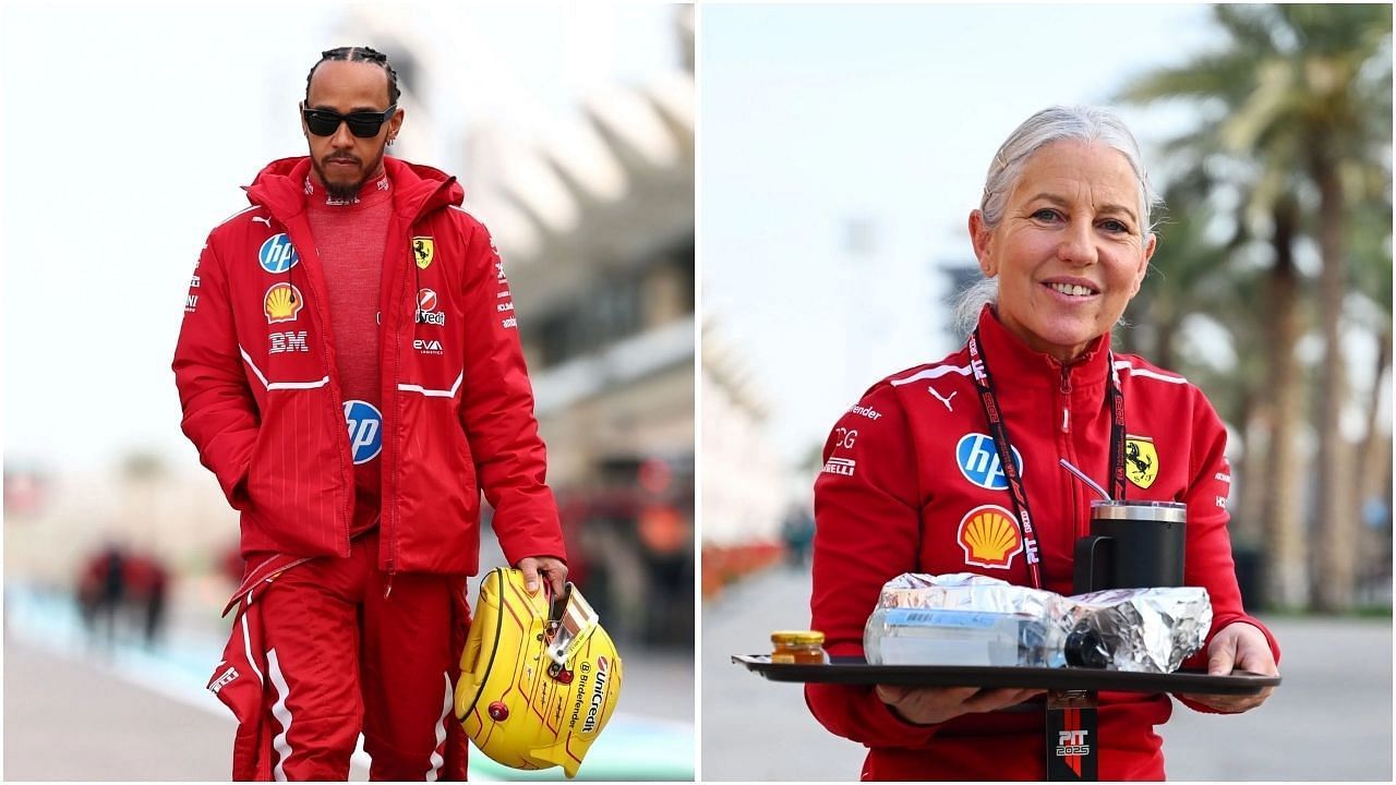 Lewis Hamilton makes his feelings known about having close aide Angella Cullen back by his side at Ferrari (Getty Images)