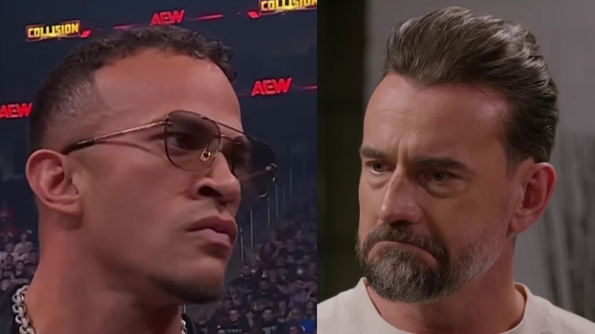 Ricky Starks (Left) and CM Punk (Right) (Image via AEW and WWE YouTube) 