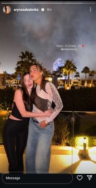 Aryna Sabalenka Instagram (https://www.instagram.com/stories/arynasabalenka/3566163935481891729/?hl=enaption)