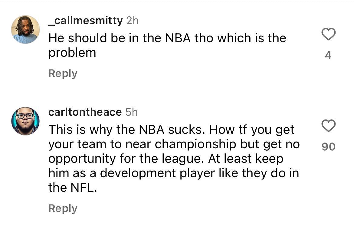 Comments point out problems with the NBA