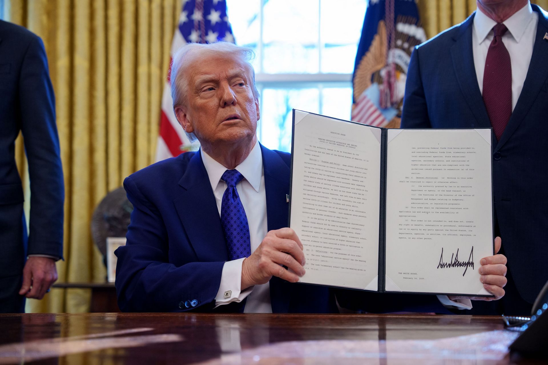 President Trump Signs An Executive Order At The White House - Source: Getty