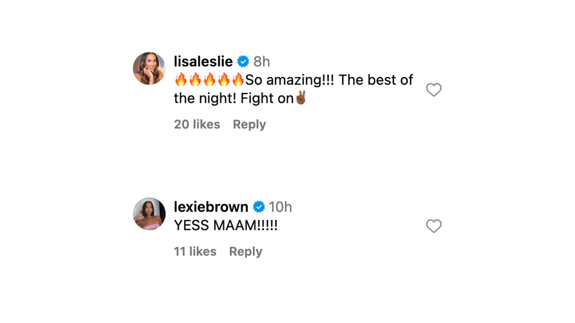 Lisa Leslie and Lexie Brown show their love for Photo Credit: JuJu Watkins&#039; IG account