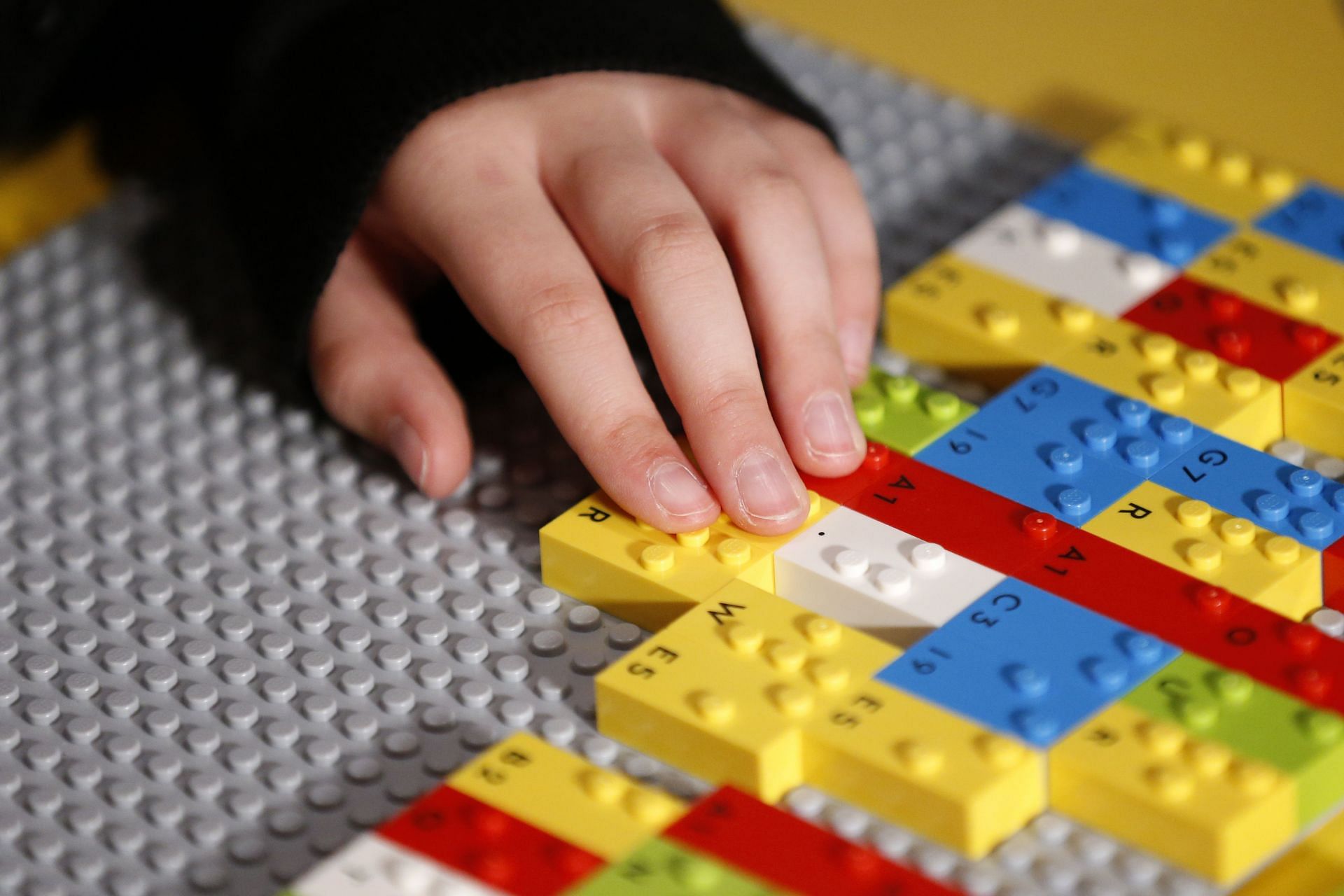 Blind And Vision Impaired Children Play With LEGO Braille Bricks For The First Time - Source: Getty