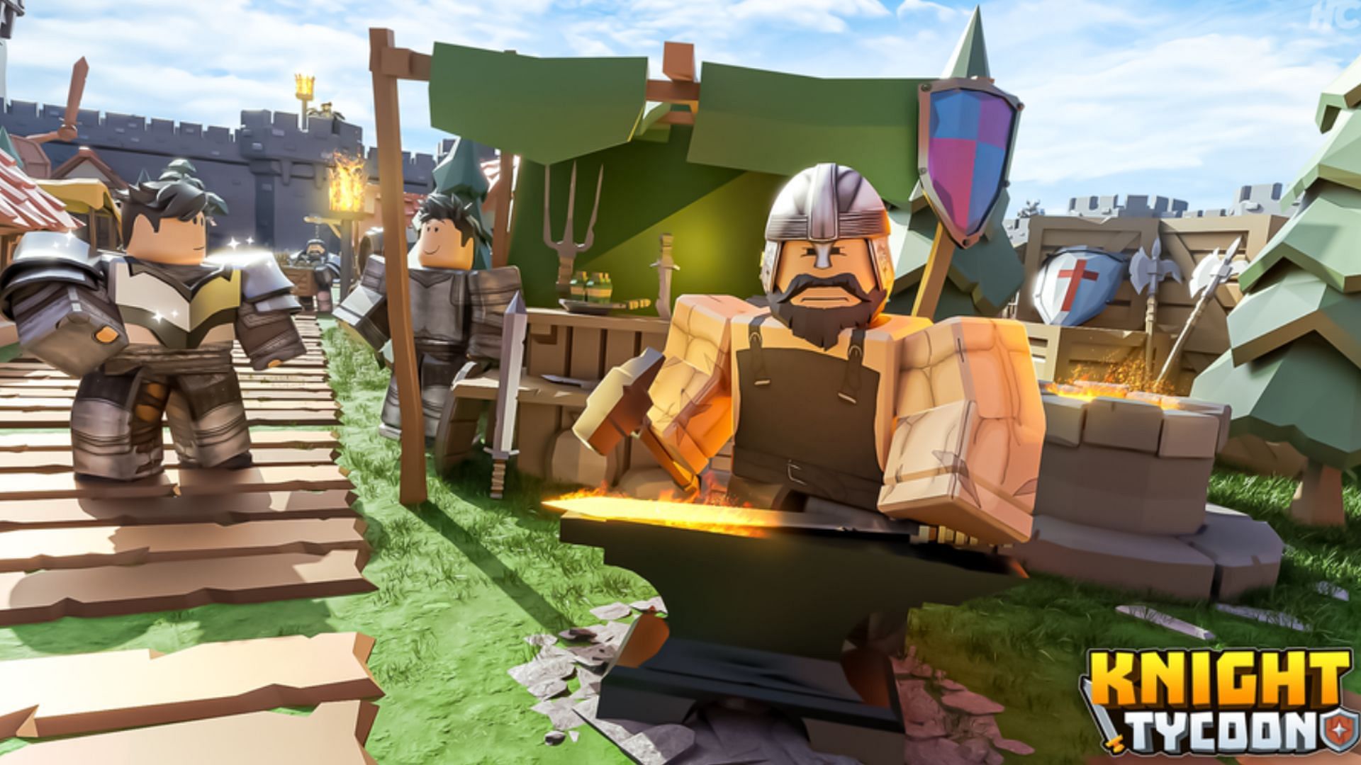 Get free in-game currency in Knight Tycoon (Image via Roblox)