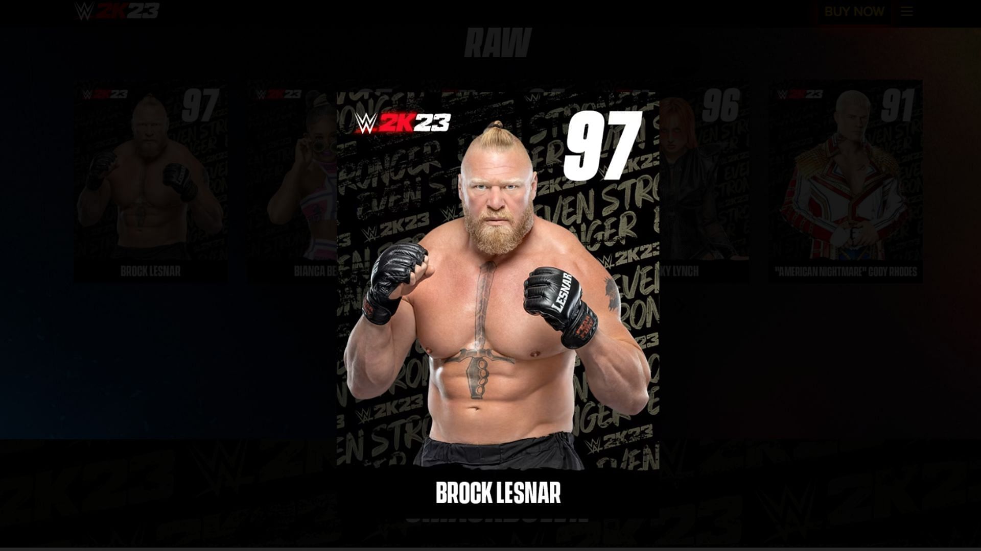 Lesnar from WWE 2K23 (Image via 2K)