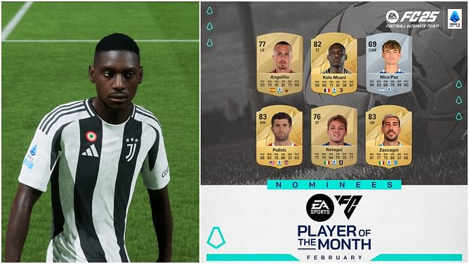 EA FC 25 Serie A POTM nominees for February released, Kolo Muani and Pulisic lead the way