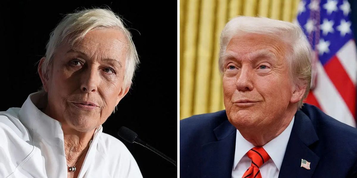 Martina Navratilova (left), Donald Trump (right), Sources: Getty