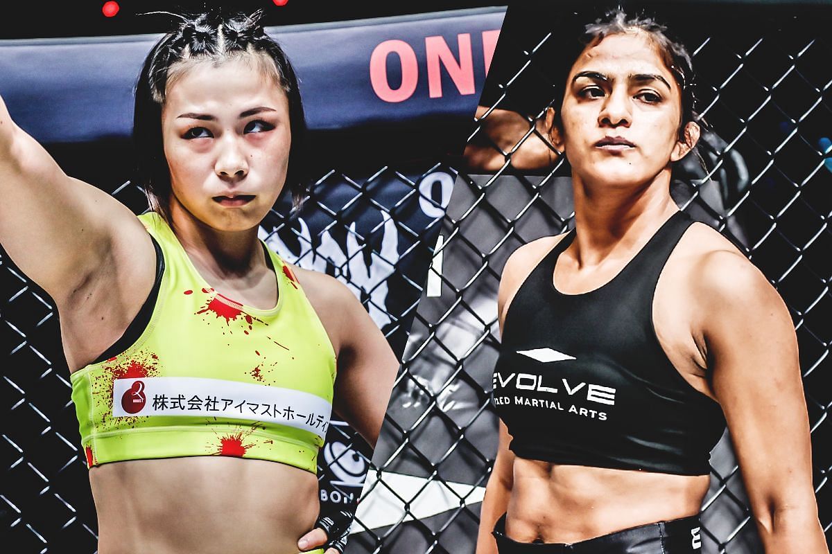 Ayaka Miura (left), Ritu Phogat (right) [Photo via ONE Championship]