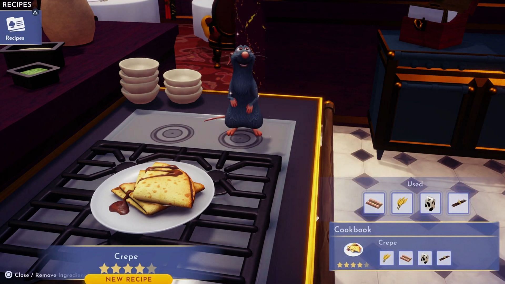 Crepe is a four-star dish in the game (Image via Gameloft)