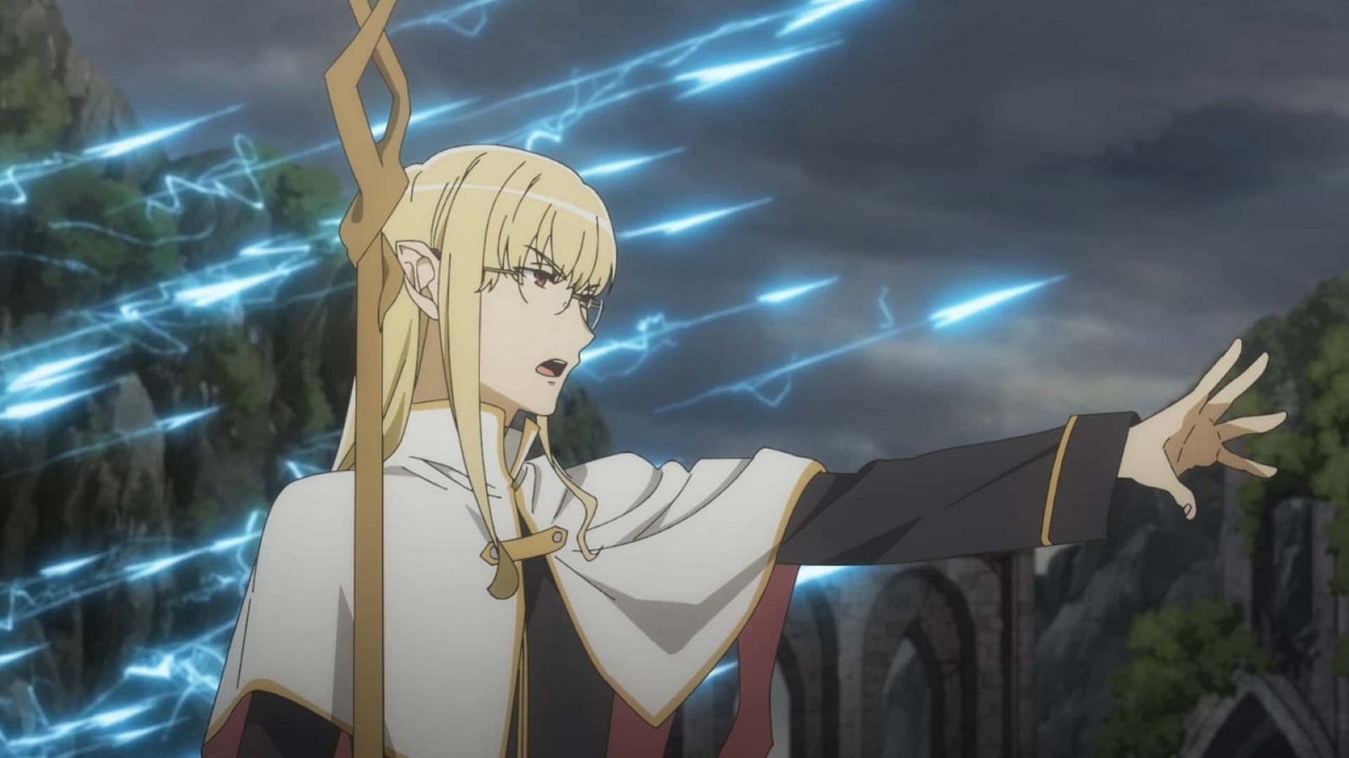 Hedin demonstrates Caelus Hildr in the anime (Image via J.C.Staff)