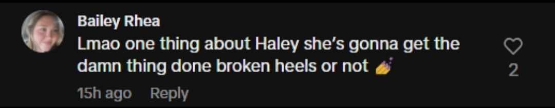 Fan reacts to social media post involving Haley Cavinder. (TikTok)