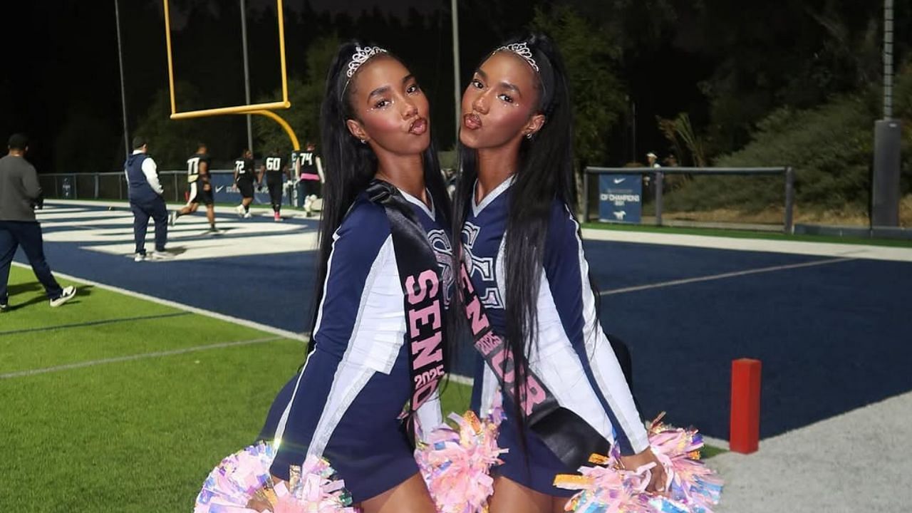 PHOTO: Sierra Canyon cheerleaders The Combs Twins share a snap with ...