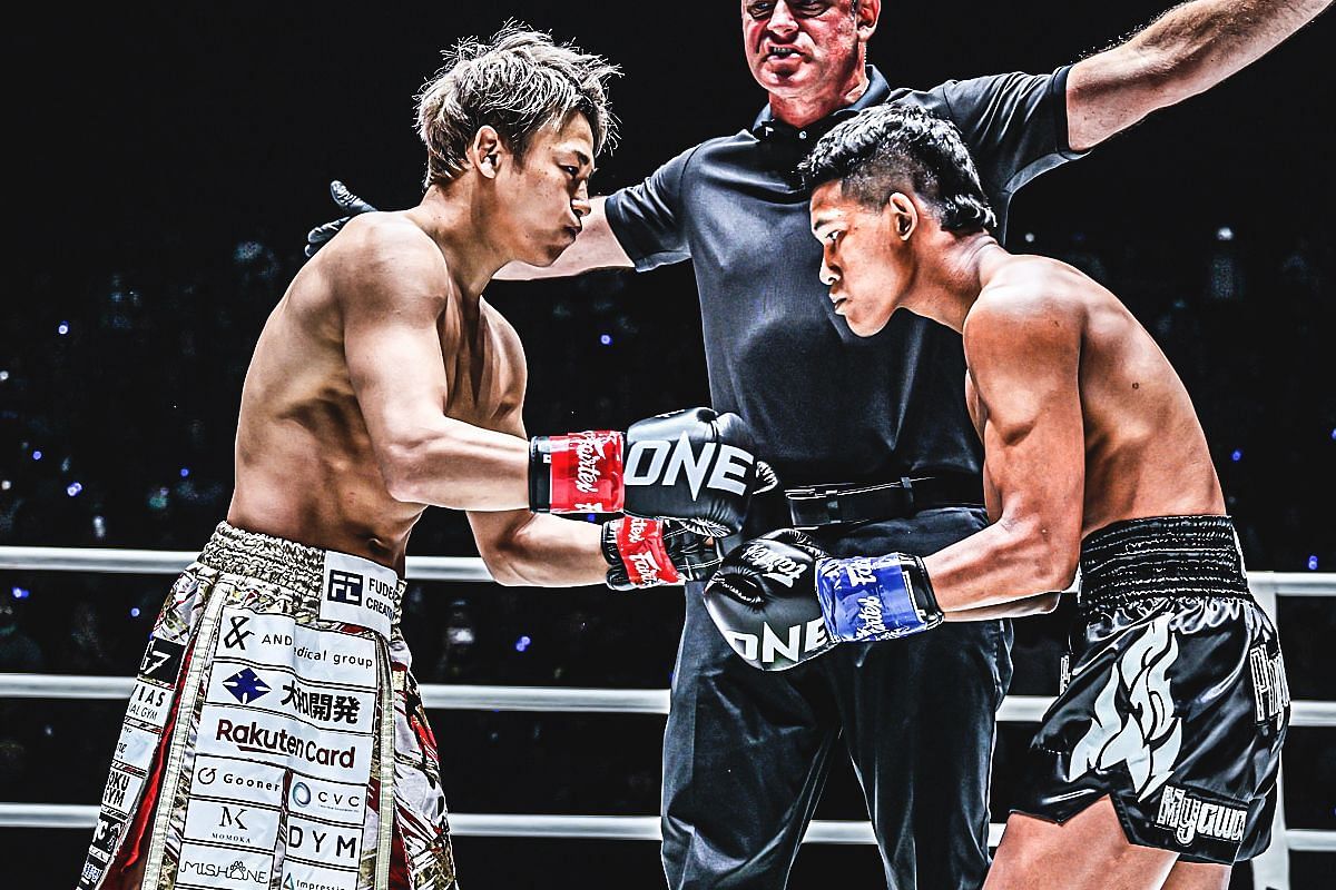 Takeru Segawa earned his first win in ONE with a come-from-behind knockout of Thant Zin in September 2024. [Photo via: ONE Championship]