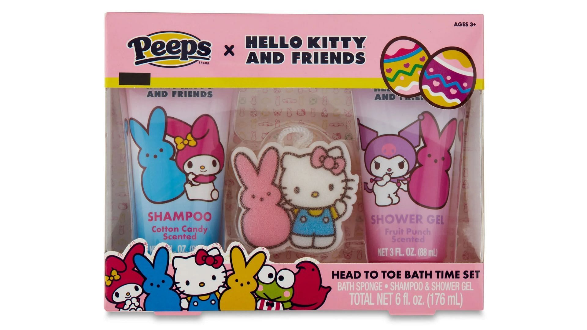 Peeps x Hello Kitty &amp; Friends Head to Toe Bath Time Set (Image via Walmart)