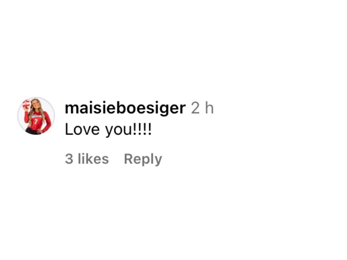 Boesiger&rsquo;s comment on Instagram (@merbson)