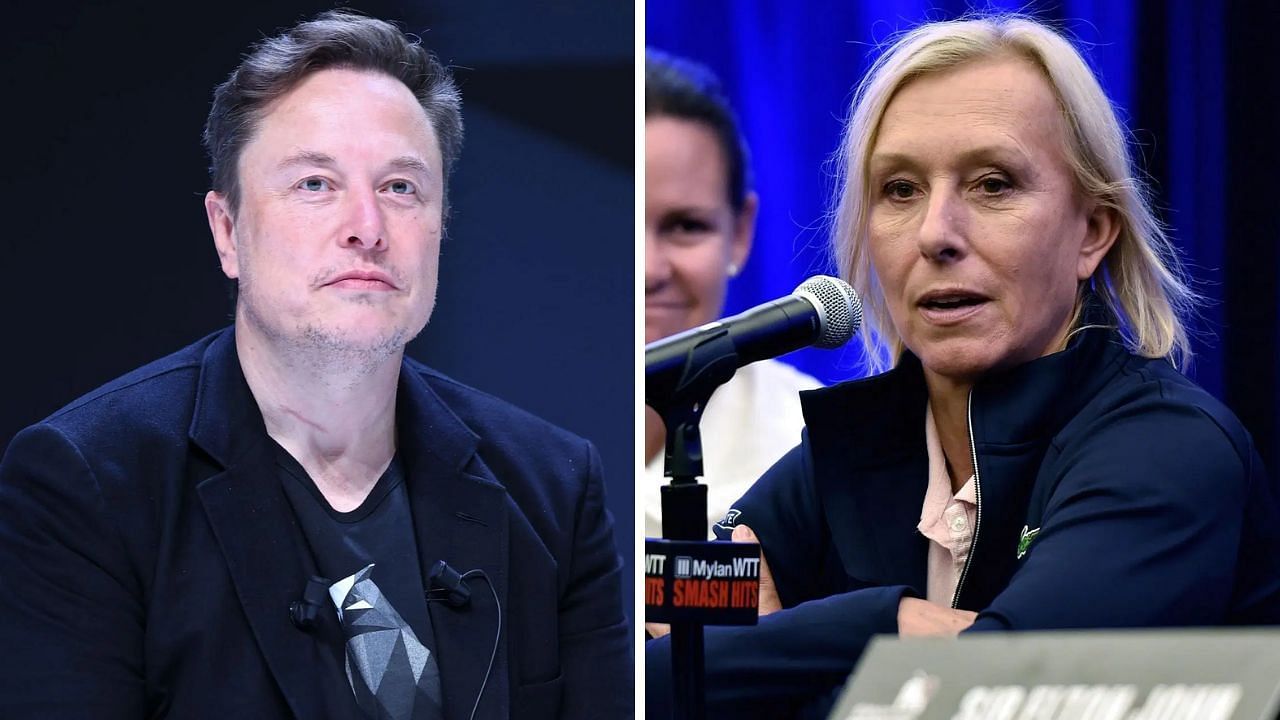 Elon Musk (L) and Martina Navratilova (R) - Source: Getty