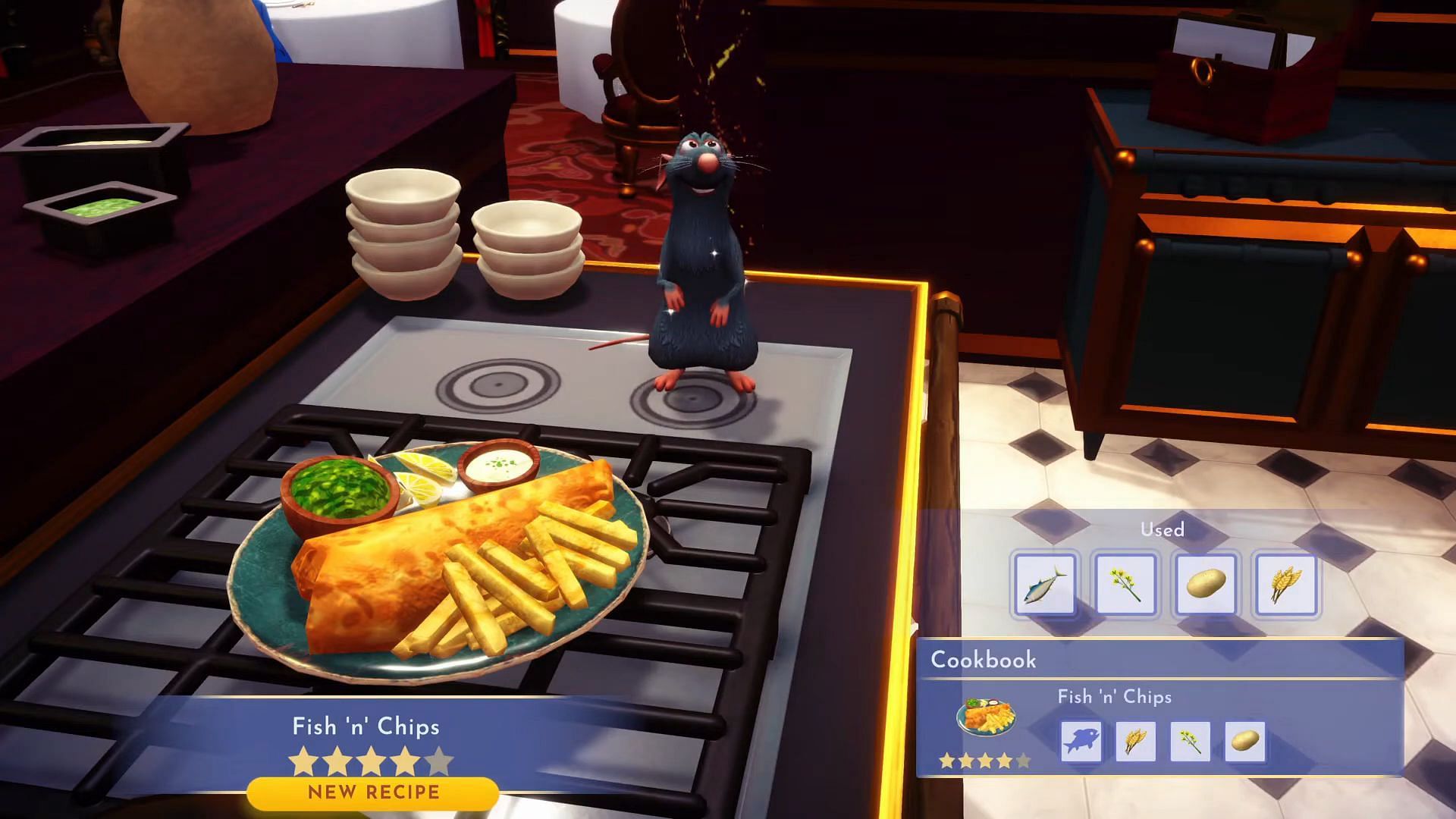 Fish &#039;n&#039; Chips (Image via Gameloft || YouTube/Greymane Gaming)