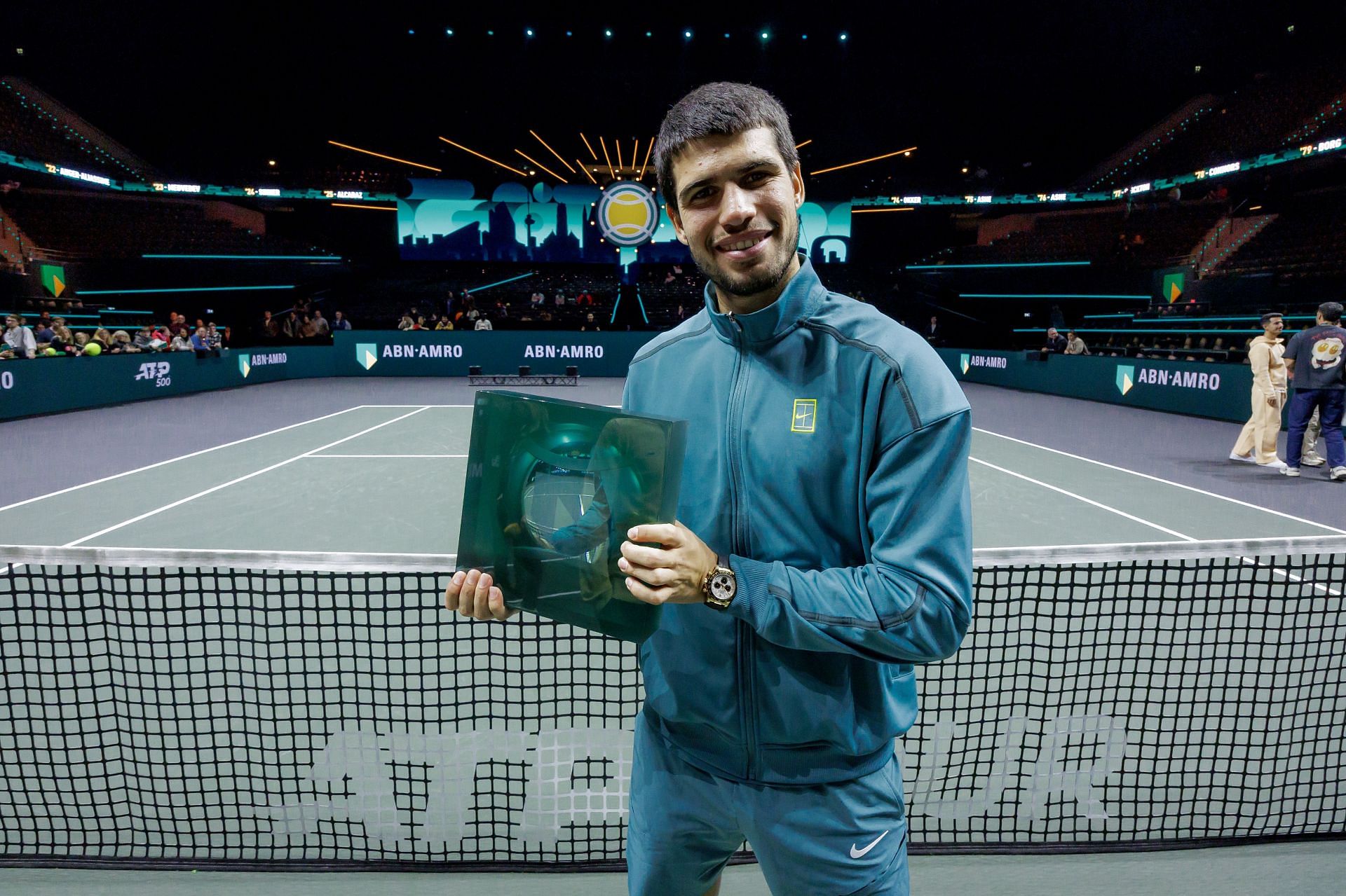 Carlos Alcaraz with the ABN AMRO Open trophy in Rotterdam - Source: Getty