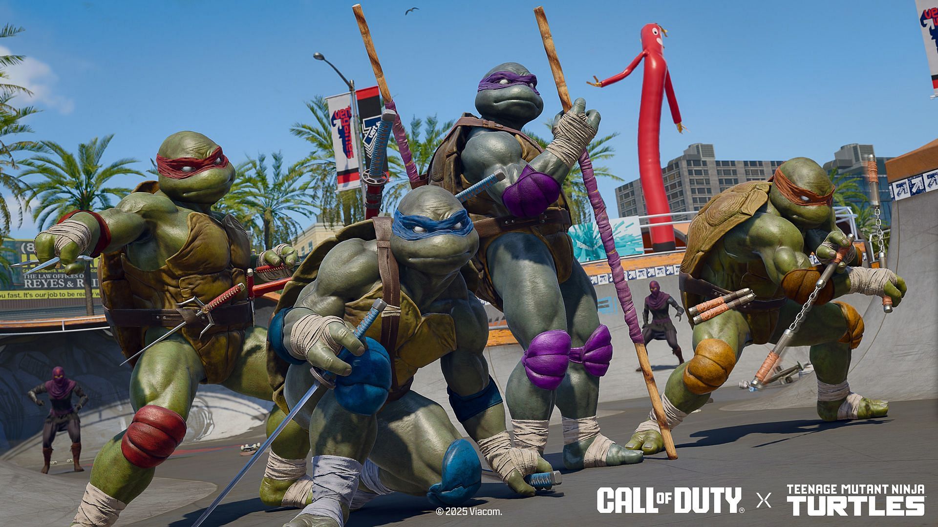 Event Pass in Warzone and Black Ops 6 Ninja Turtles crossover looks similar to the one used for Fortnite in 2024 (Image via Activision)