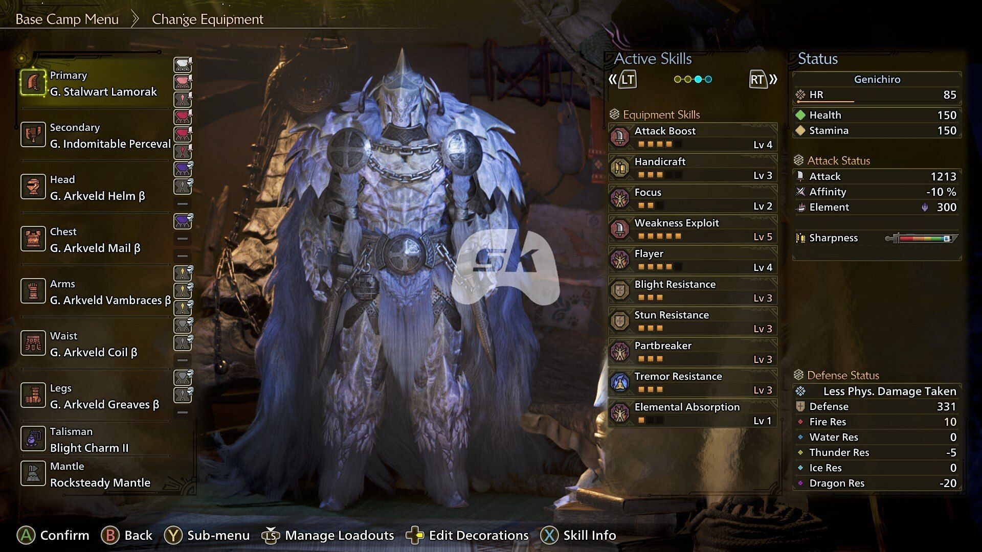 Check out the active attributes in MH Wilds (Image via Sportskeeda Gaming || Capcom)