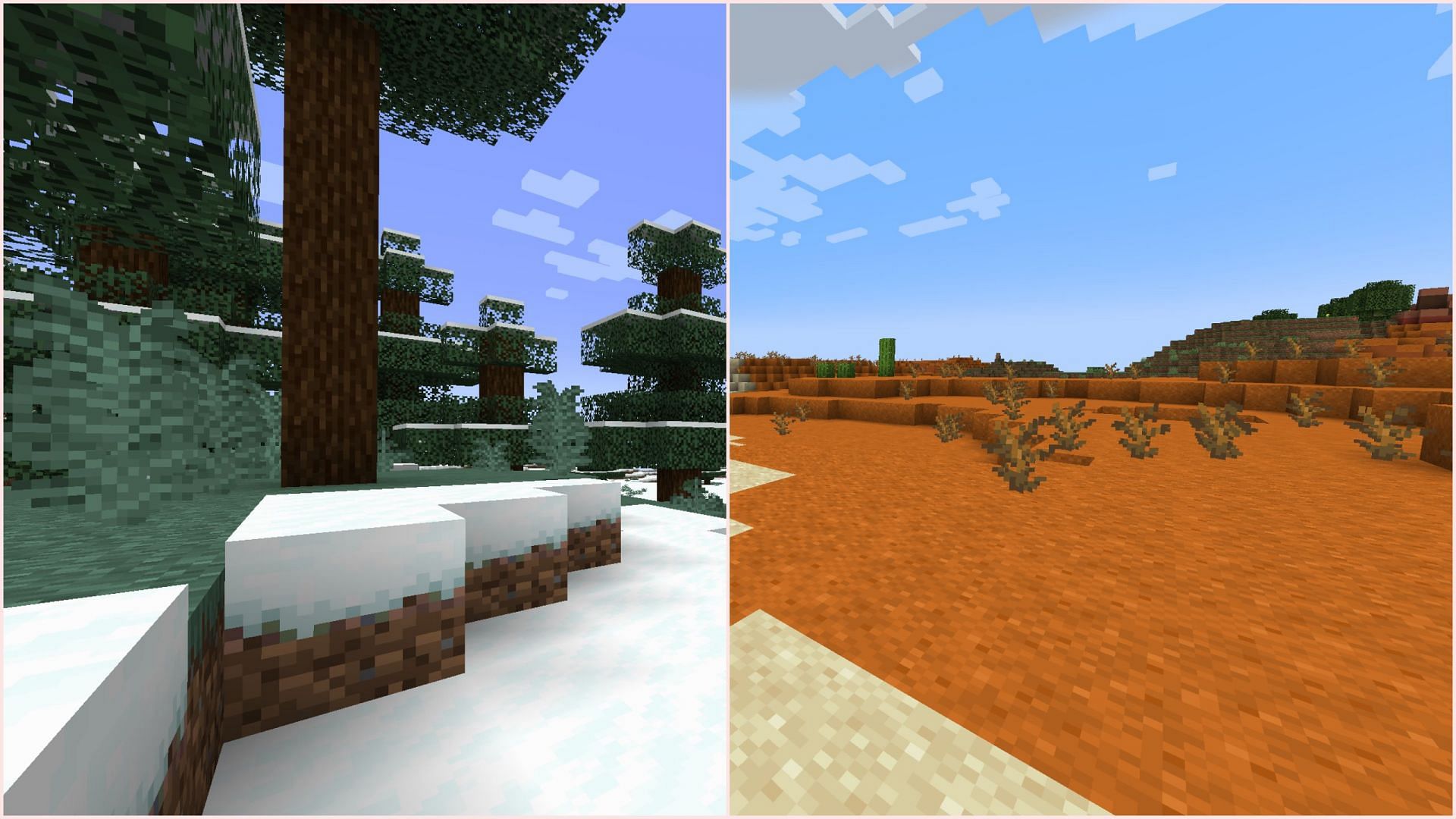 Cold and warm biomes will spawn respective chicken variants (Image via Sportskeeda Gaming/Mojang)