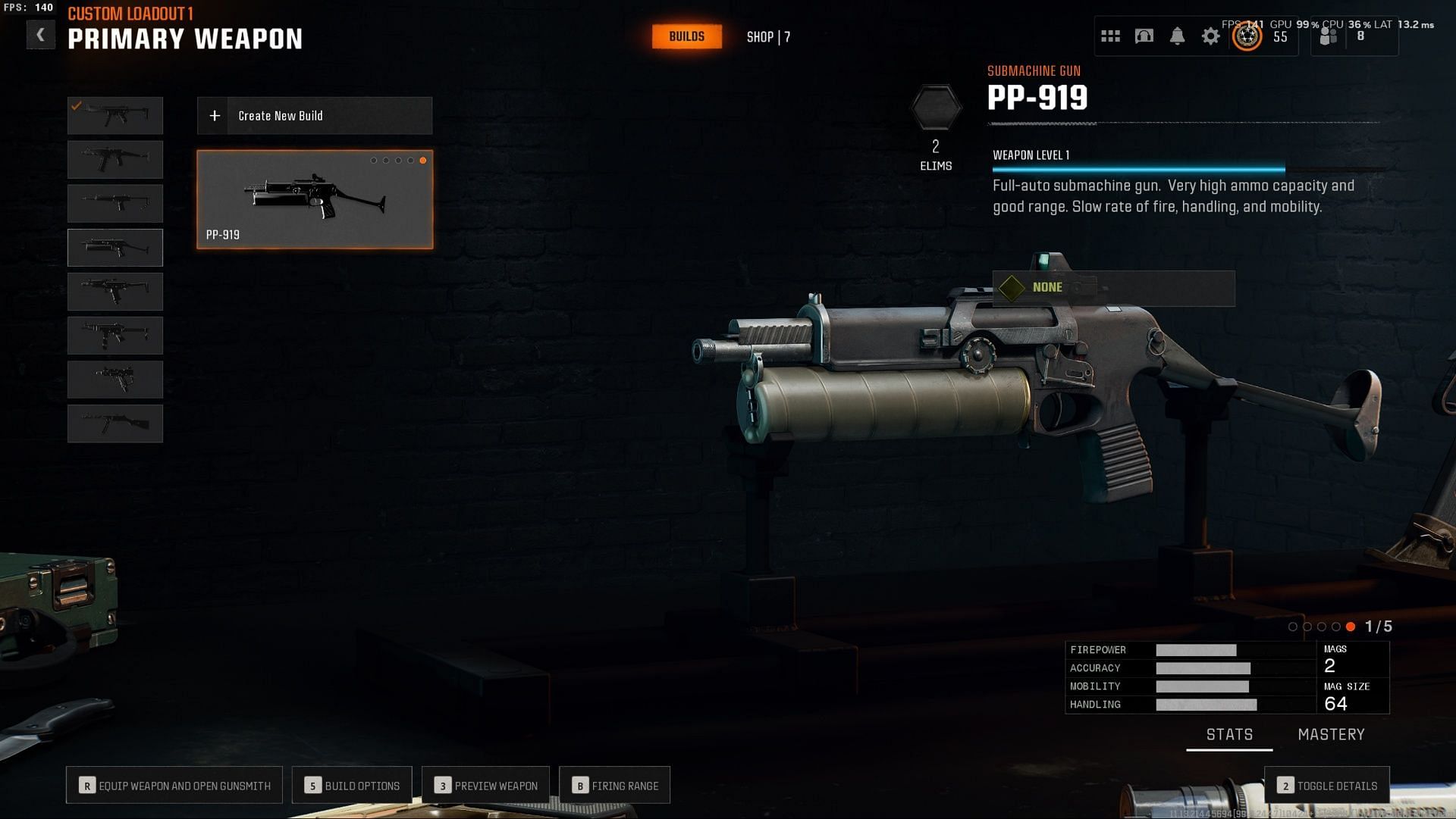 PP 919 SMG (Image via Sportskeeda Gaming || Activision)