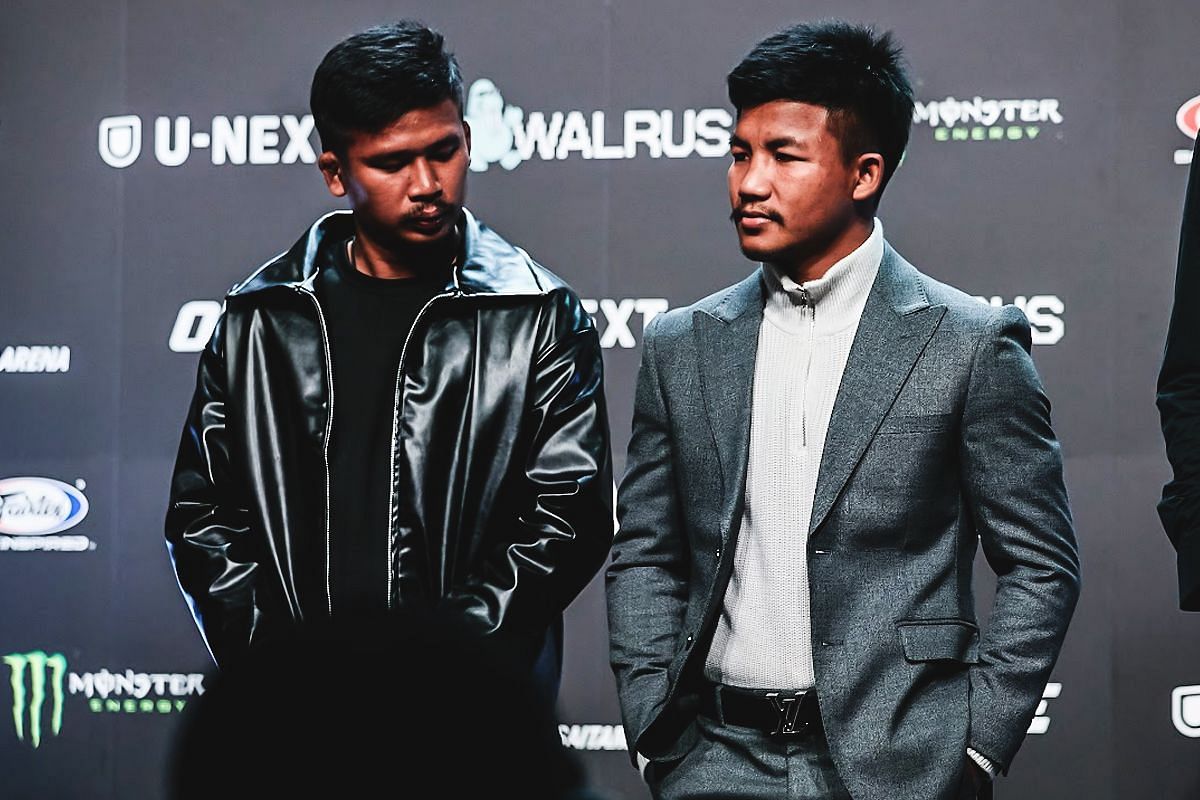 (From left) Superlek Kiatmoo9 and Rodtang Jitmuangnon.