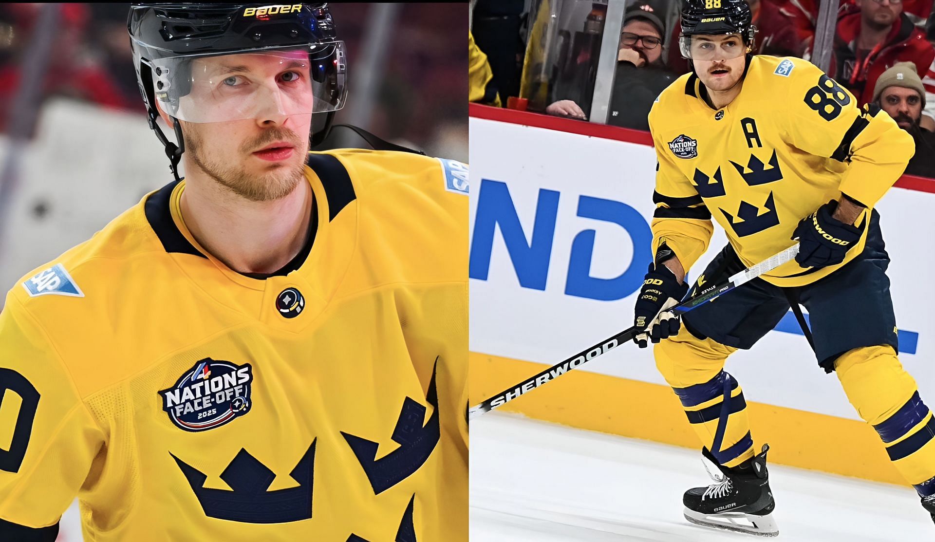 Elias Pettersson makes feelings known on playing alongside $92,000,000 Maple Leafs star for Sweden at 4 Nations - Image Source: Imagn