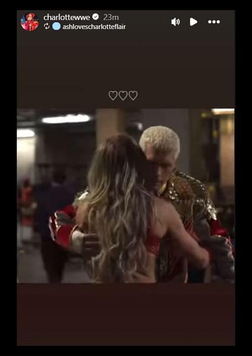 Charlotte Flair and Cody Rhodes backstage at the 2025 WWE Royal Rumble [Image via Instagram]