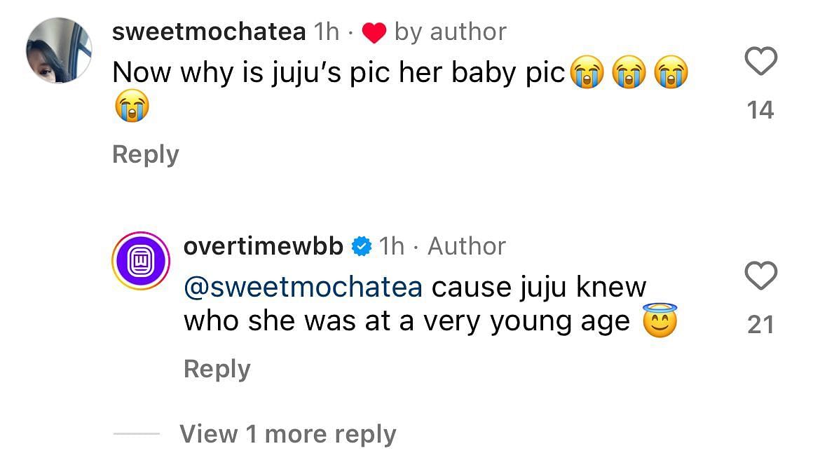 An IG user laughs at Juju&#039;s baby picture being used