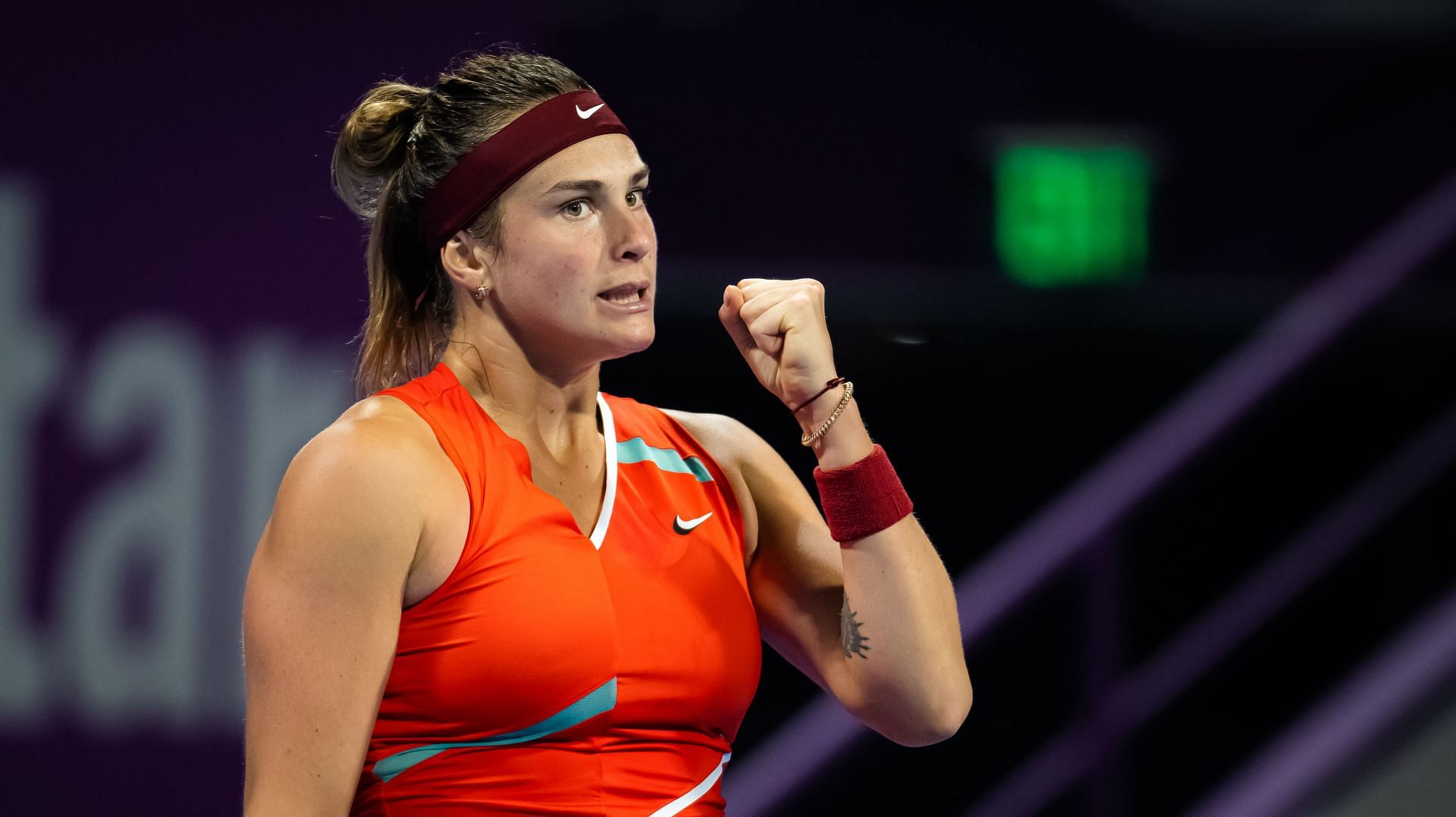 Aryna Sabalenka at the 2022 Qatar Open [Image Source: Getty Images]