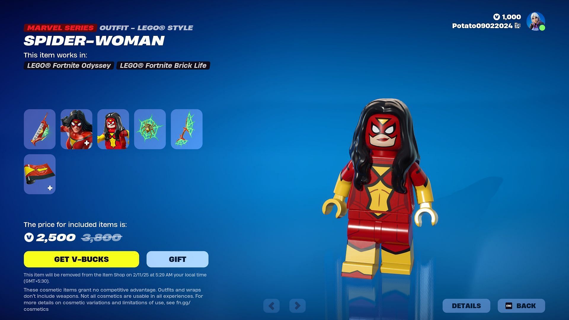 Spider-Woman will remain listed until February 11, 2025 (Image via Epic Games)