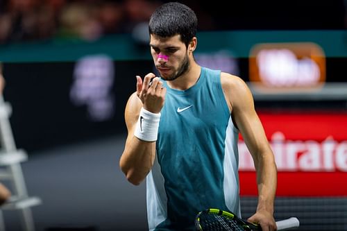 Carlos Alcaraz pictured at the 2025 ABN AMRO Open | Image Source: Getty