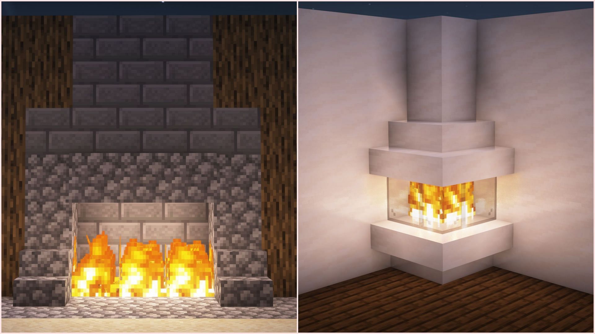 There are several fireplaces that players can make in Minecraft (Image via Mojang Studios)