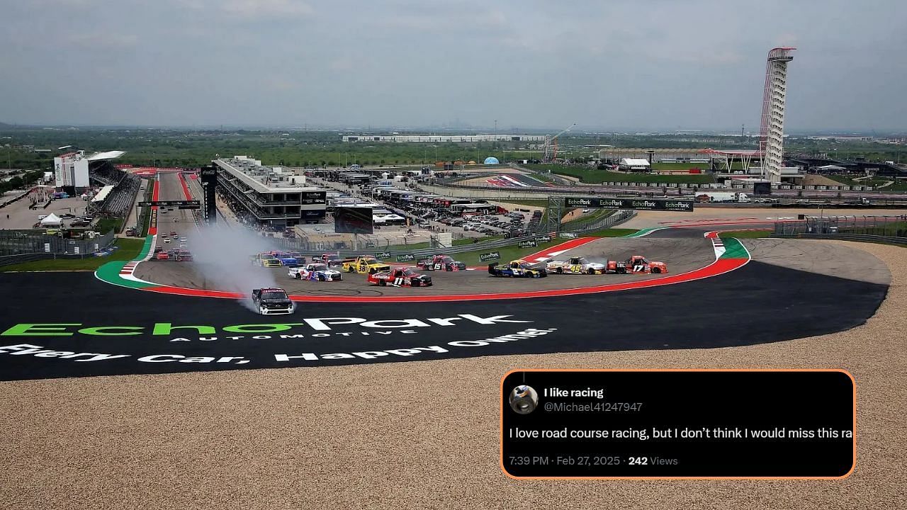 NASCAR race at the Circuit of The Americas, Austin, Texas. Fan Reaction by x.com/Michael41247947