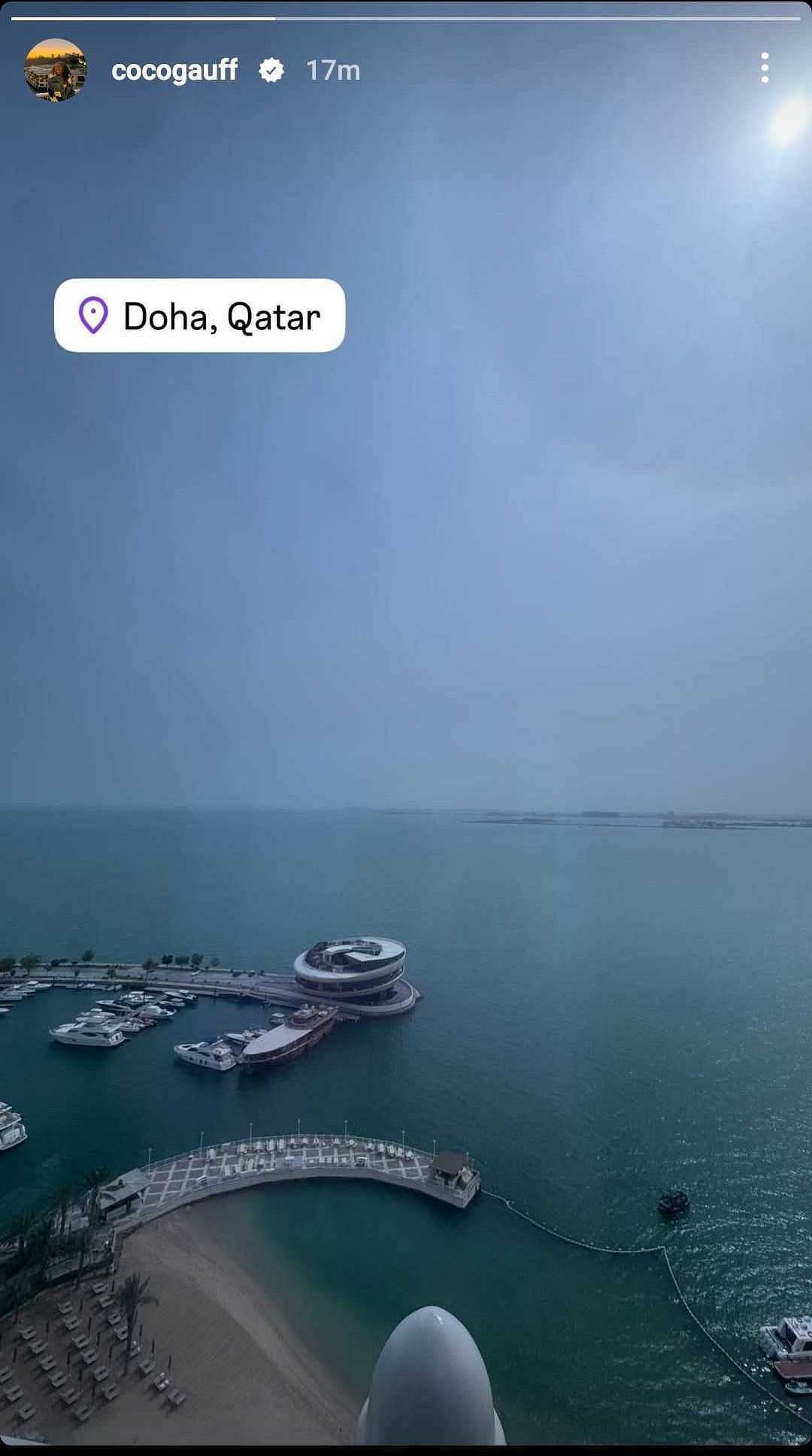 Coco Gauff lands in Dubai for the Qatar Open - Source: Gauff Instagram