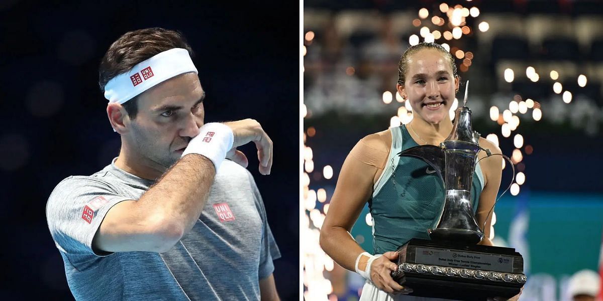 Roger Federer (left), Mirra Andreeva (right), Sources: Getty