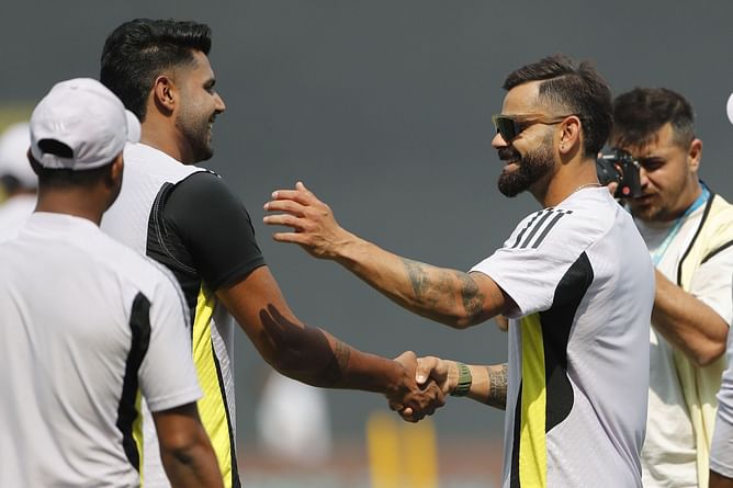 Virat Kohli spotted with right knee strapped ahead of IND vs ENG 2025 1st ODI [Watch]