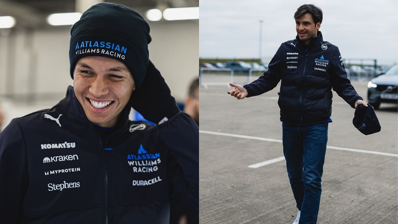 Alex Albon [L] Carlos Sainz [R] [Image Source: @WilliamsRacing/X]