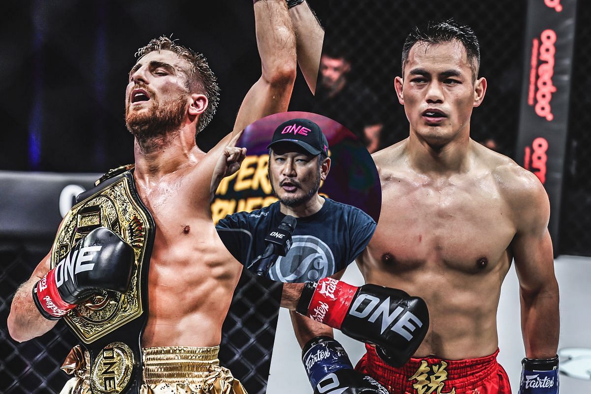 Chatri Sityodtong (M) on Jonathan Haggerty (L) vs Wei Rui (R) | Image by ONE Championship