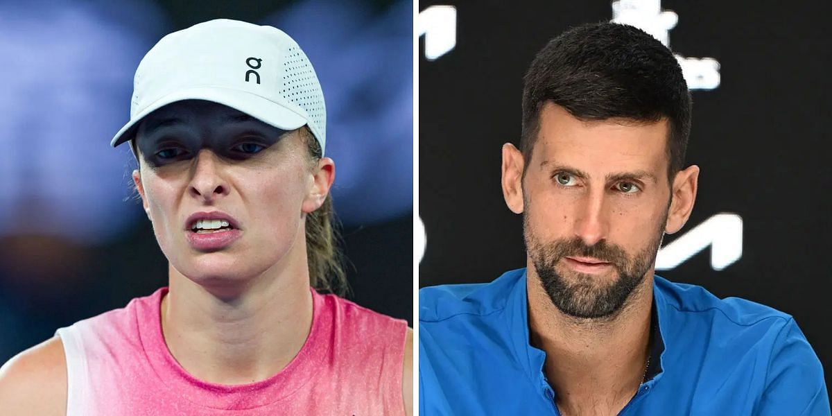 Iga Swiatek (left), Novak Djokovic (right), Sources: Getty