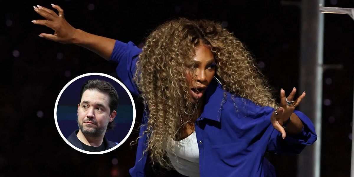 Serena Williams (background), Alexis Ohanian (left inset), Sources: Getty