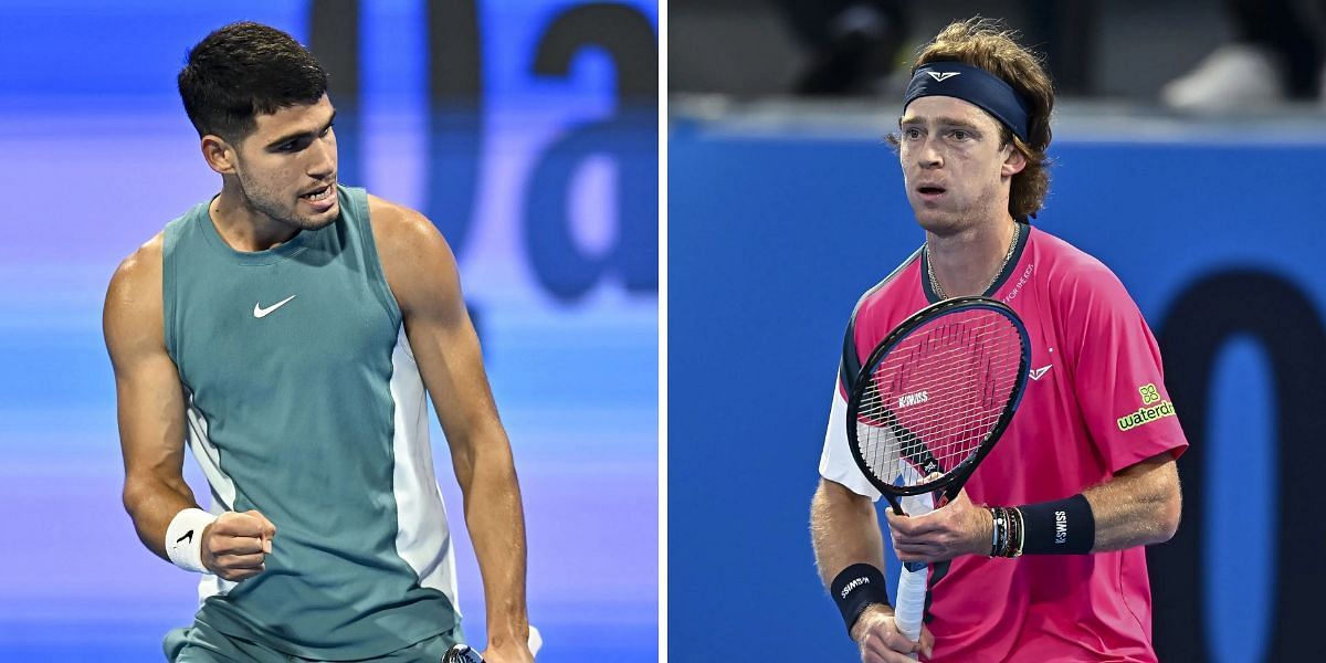 Carlos Alcaraz, Andrey Rublev &amp; other top 10 ATP stars vie for SF spots in Doha (Source: Getty Images)