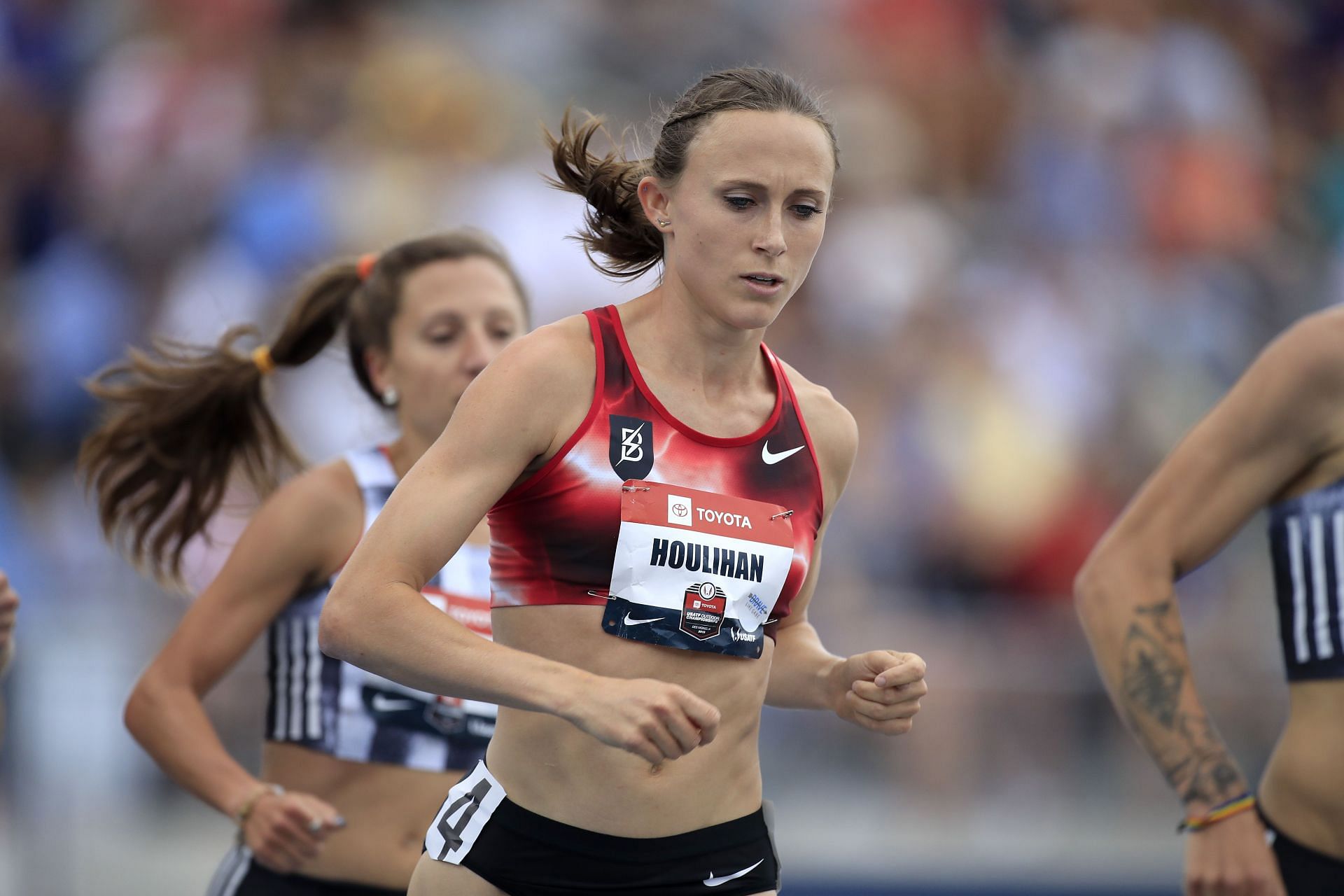 Shelby Houlihan competing in the 1500m short track event at the USATF Outdoor Championships (Image via: Getty Images)