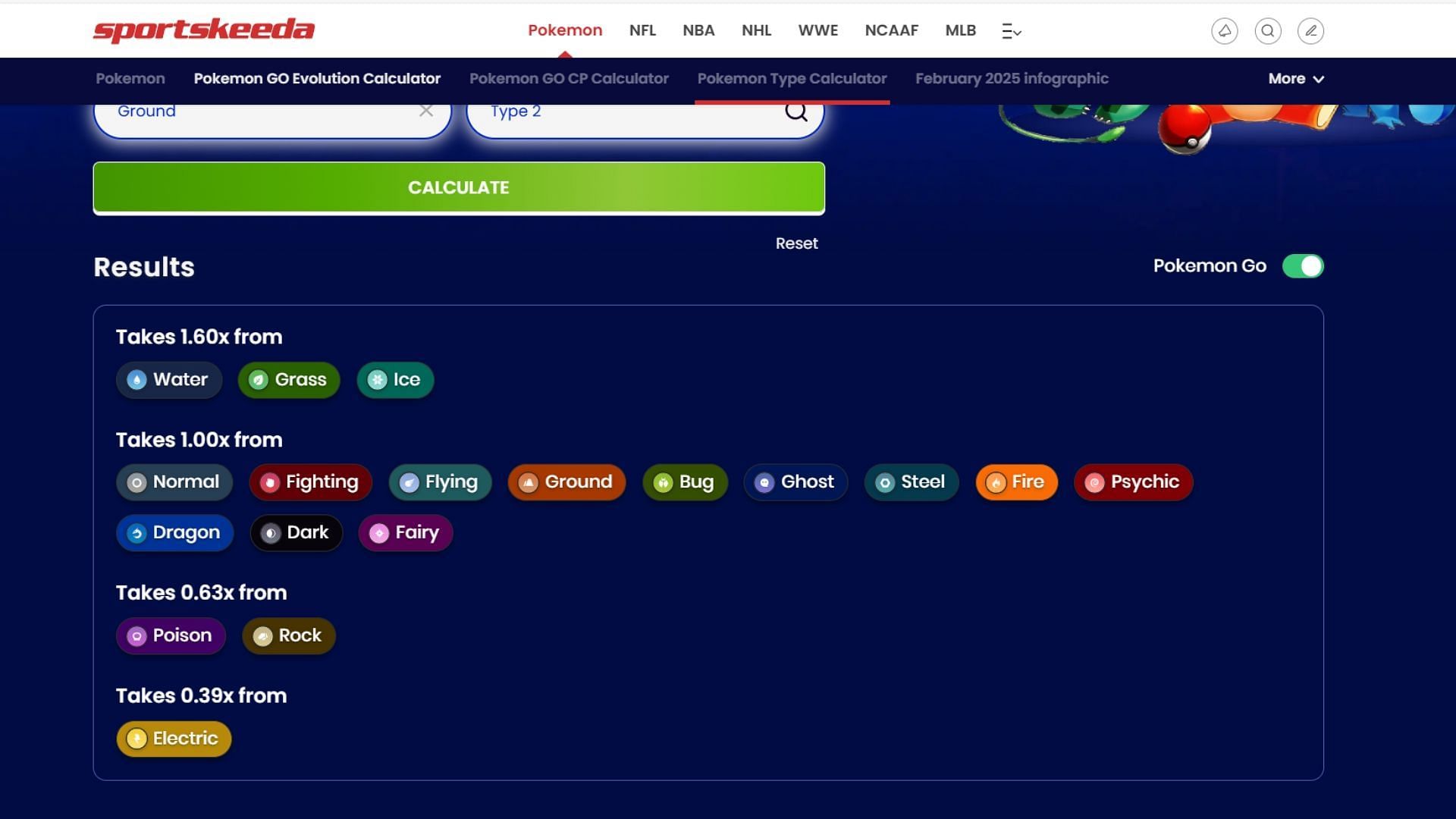 Hippowdon&#039;s type match-ups (Image via Sportskeeda)