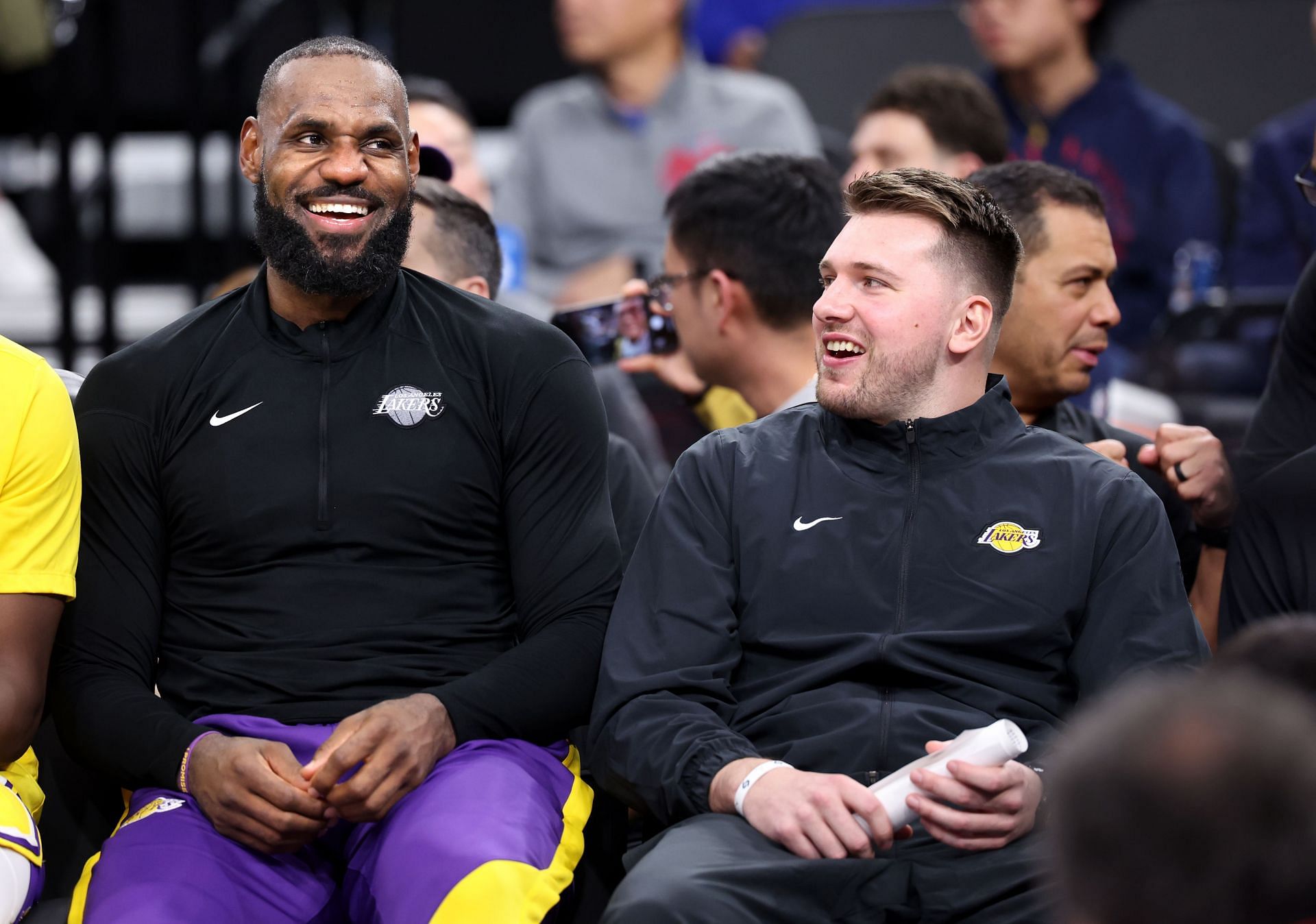 The LA Lakers superstars LeBron James and Luka Doncic (Image Source: Getty)