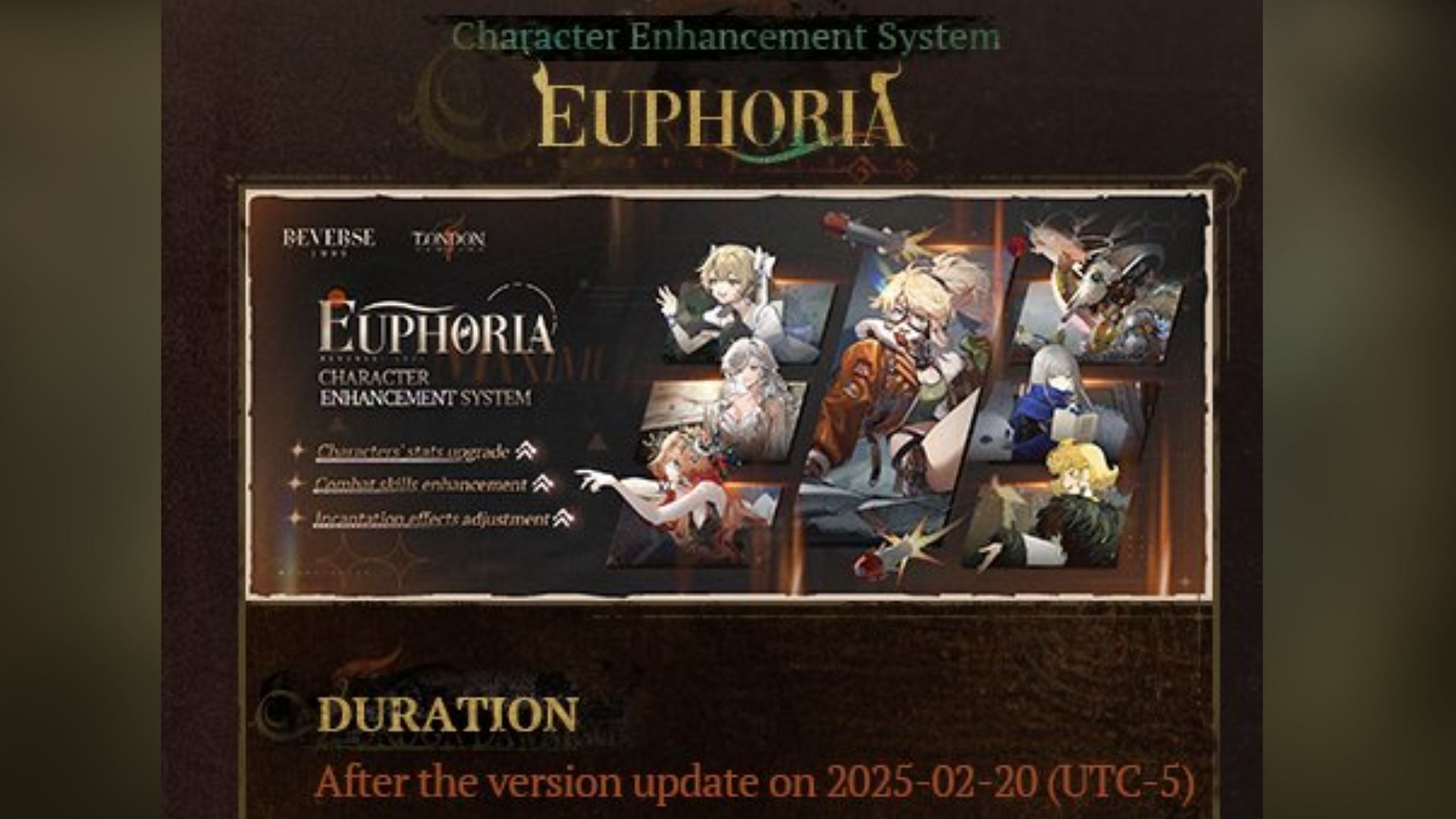 New character enhancement system, Euphoria (Image via Bluepoch)