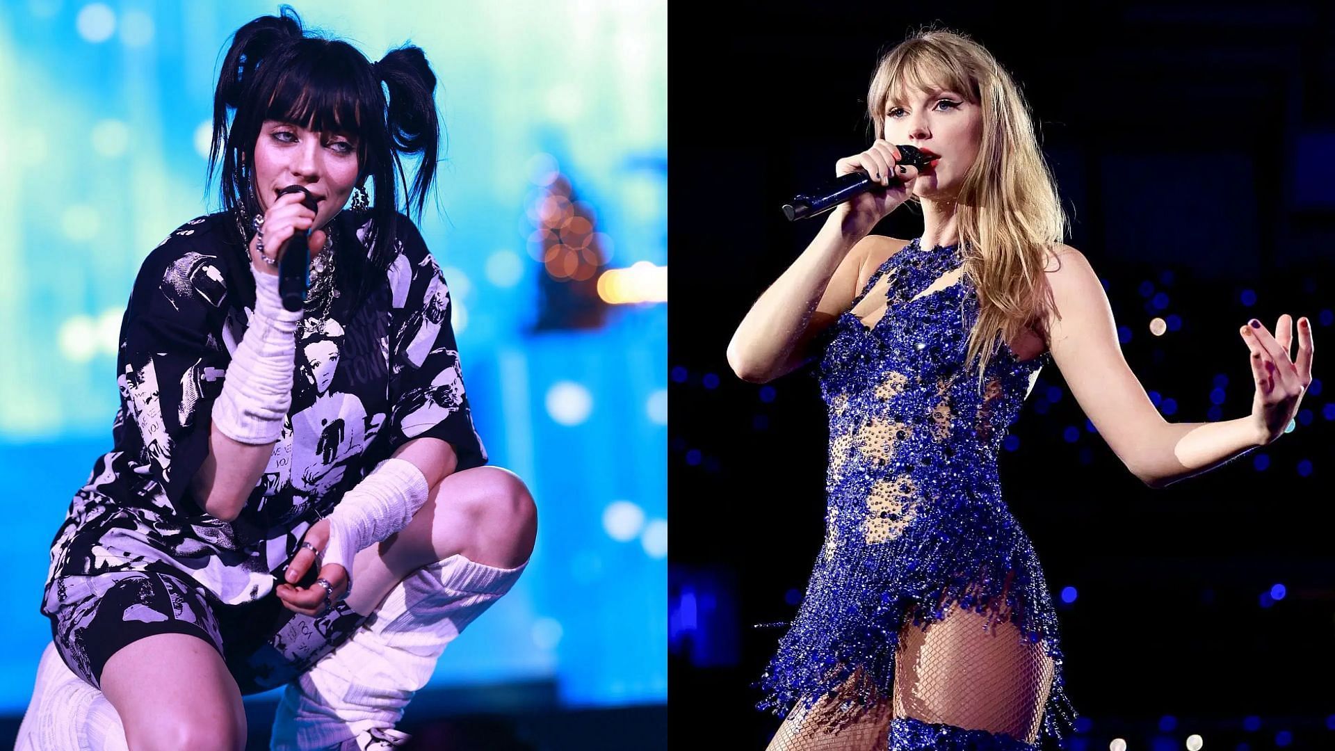 L to R: Billie Eilish and Taylor Swift (All images sourced from Getty)